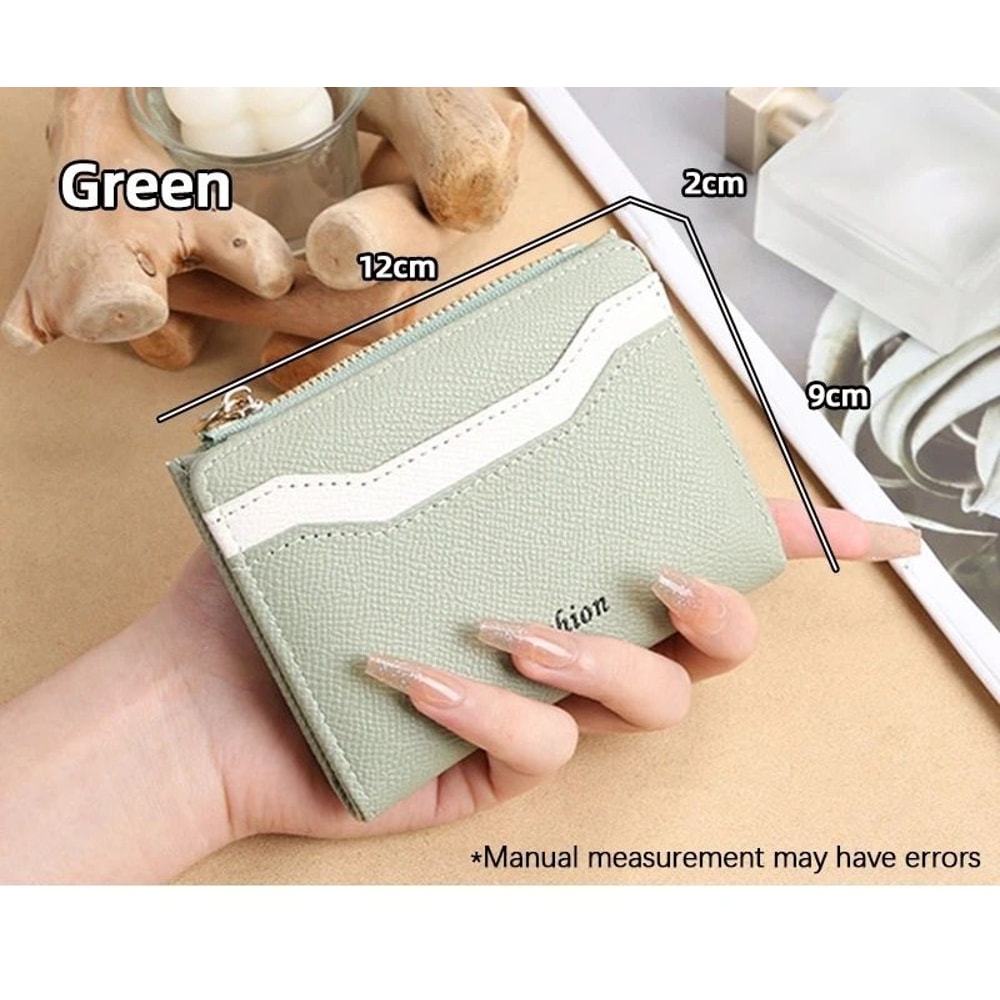 Simple And Elegant Ladies Fashion PU Spliced Small Wallet 7