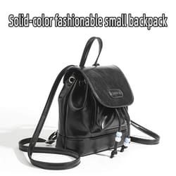 fashionable versatile solid-color drawstring backpack