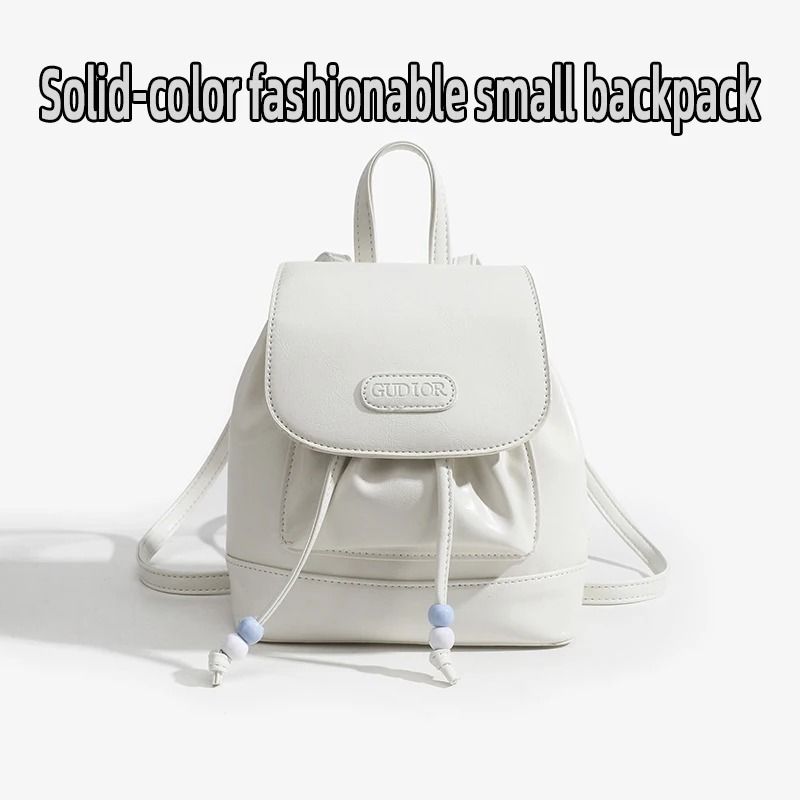 Fashionable Versatile SolidColor Drawstring Backpack 5