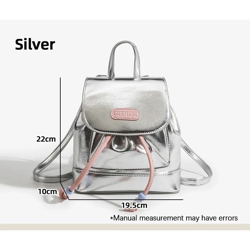 Fashionable Versatile SolidColor Drawstring Backpack 7