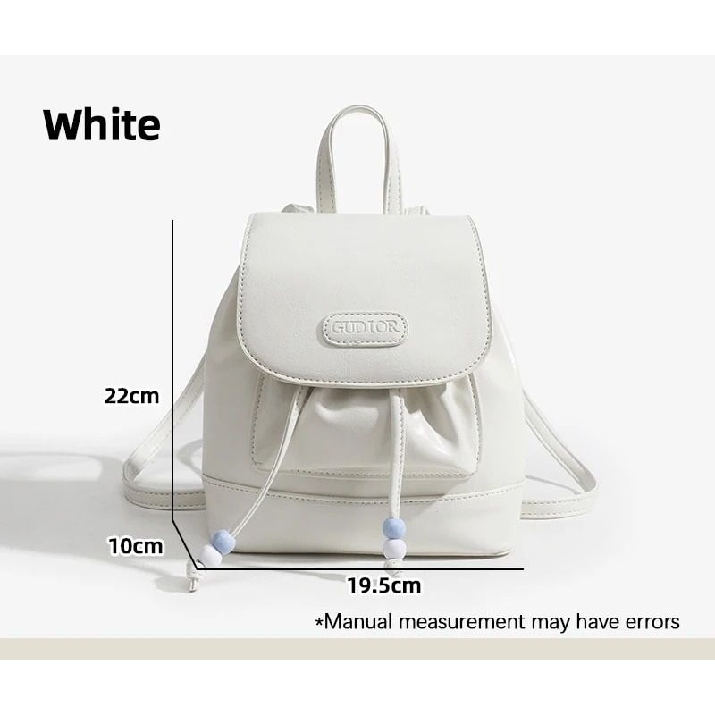 Fashionable Versatile SolidColor Drawstring Backpack 8