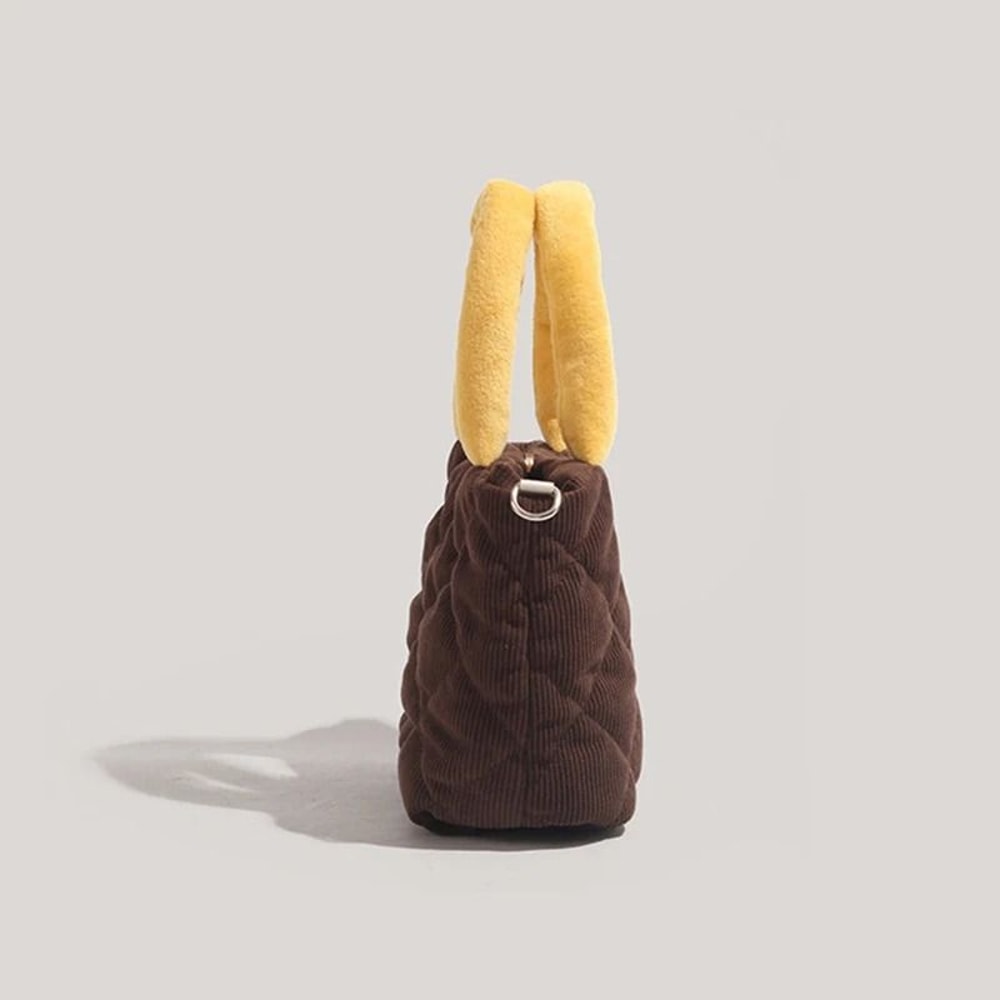 Cute Corduroy DiamondQuilted Handheld Crossbody Bag 3