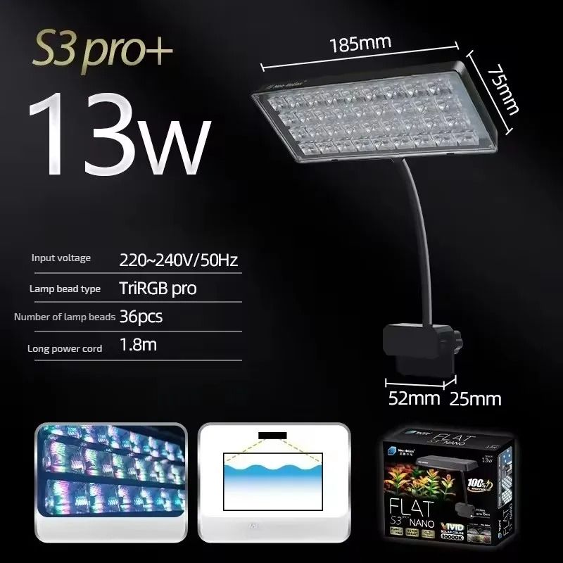 Full Spectrum RGB Nano Aquarium Clamp Light 8