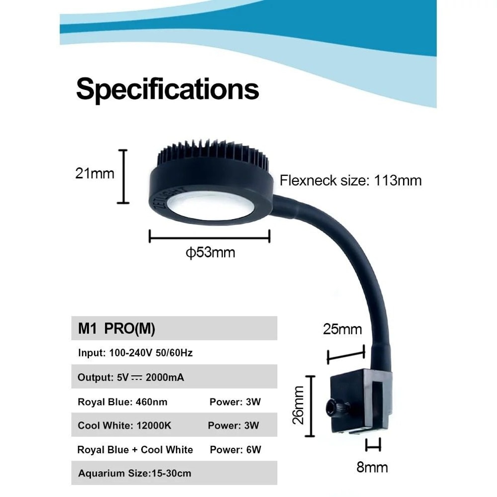 Professional Full Spectrum Nano Aquarium LED Light 4