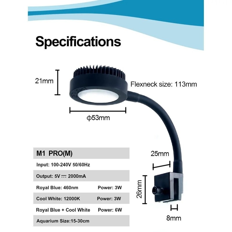 Professional Full Spectrum Nano Aquarium LED Light 4
