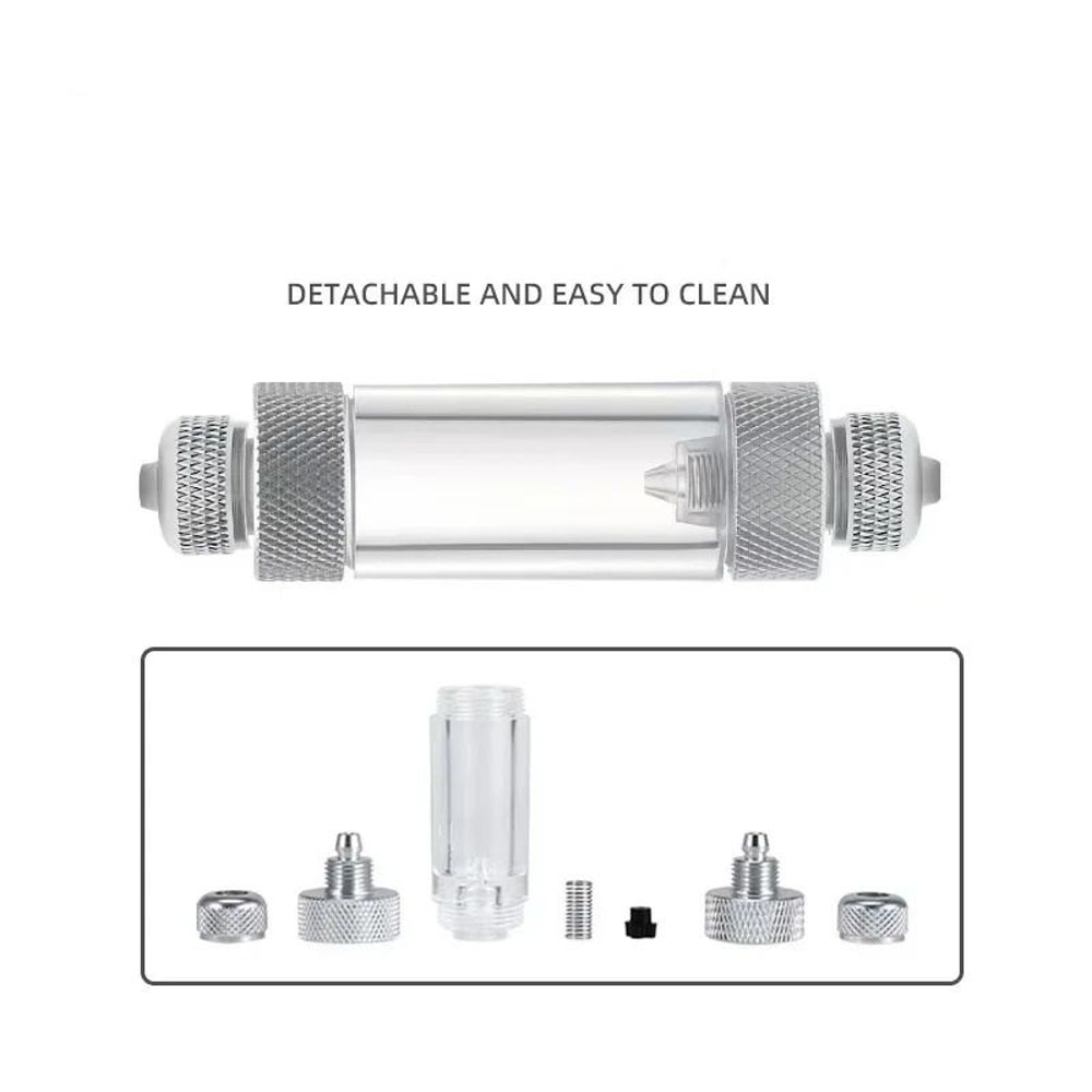 Precision DualHead CO2 Bubble Counter With Integrated Check Valve 0