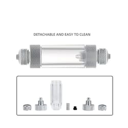 precision dual-head co2 bubble counter with integrated check valve