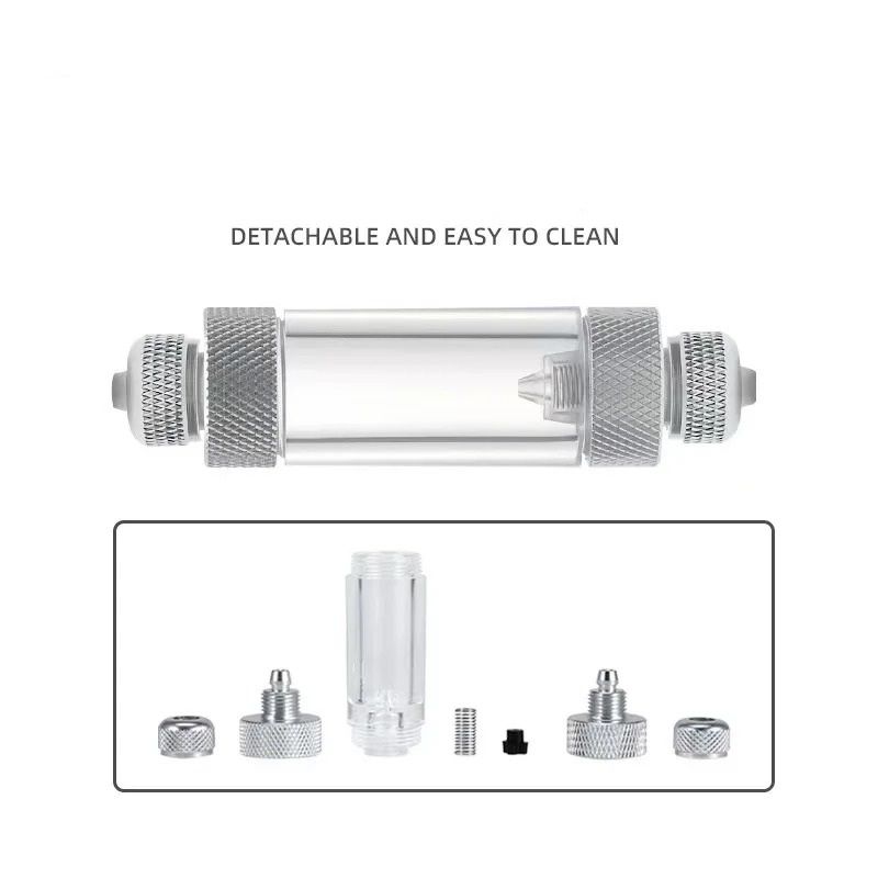 Precision DualHead CO2 Bubble Counter With Integrated Check Valve 0
