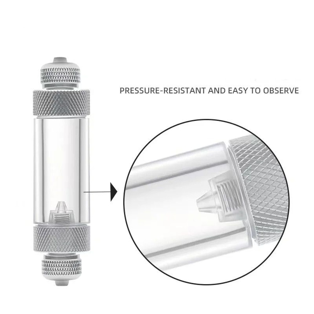 Precision DualHead CO2 Bubble Counter With Integrated Check Valve 1