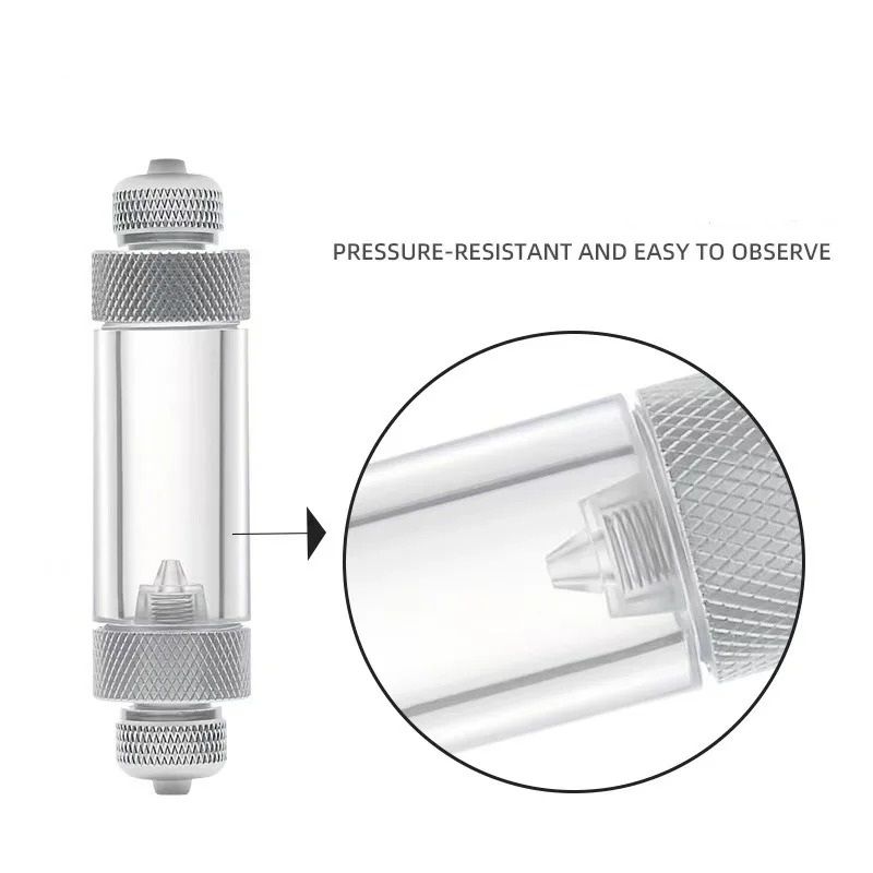 Precision DualHead CO2 Bubble Counter With Integrated Check Valve 1