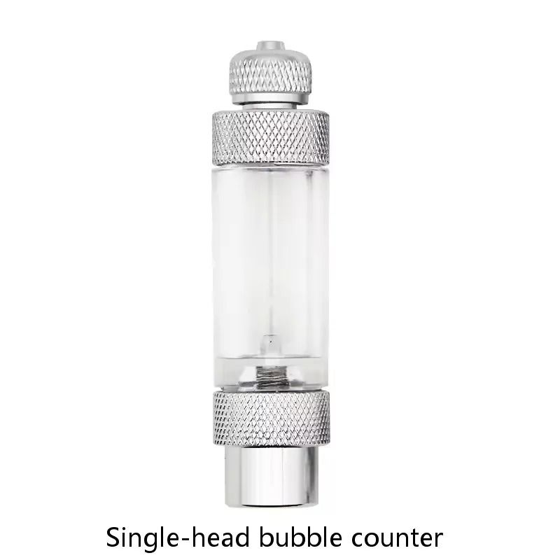Precision DualHead CO2 Bubble Counter With Integrated Check Valve 8