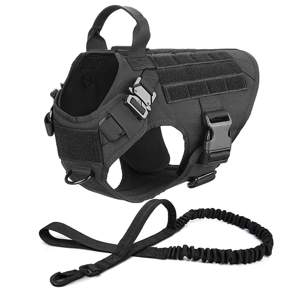 Professional Tactical Dog Harness And Training Leash Set 7