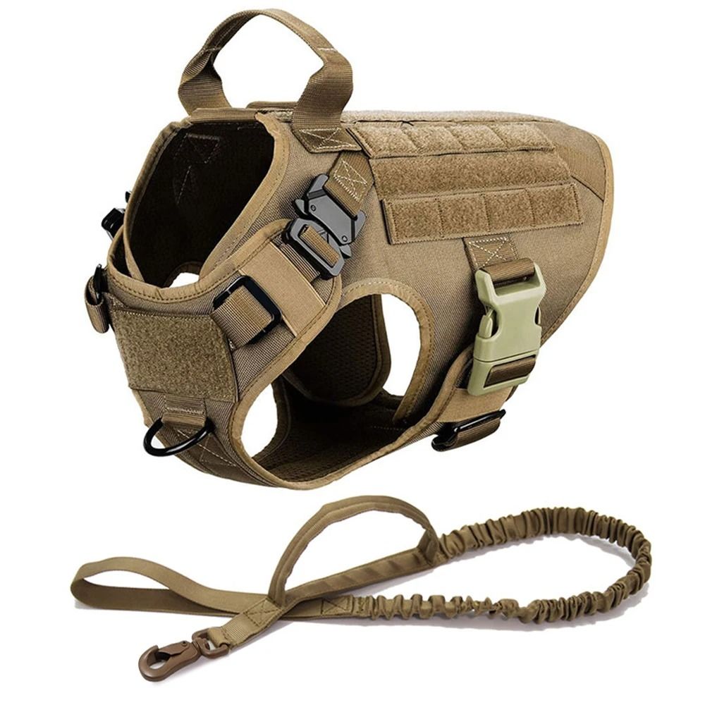 Professional Tactical Dog Harness And Training Leash Set 9
