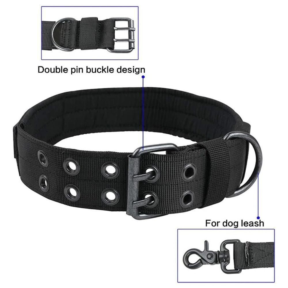 Professional Heavy Duty Tactical Dog Collar And Training Leash Set 2