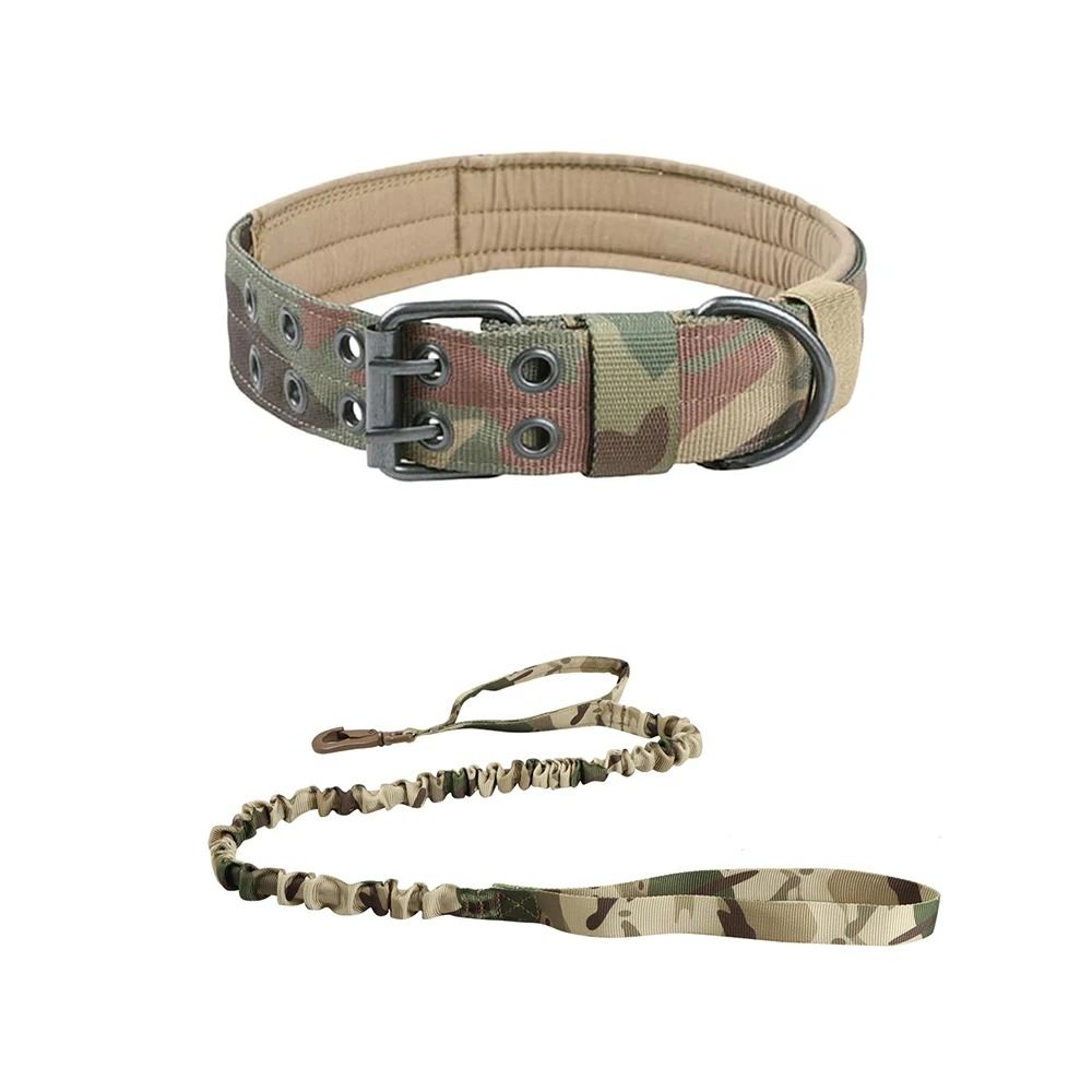 Professional Heavy Duty Tactical Dog Collar And Training Leash Set 10