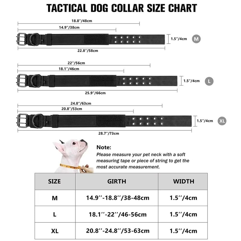 Professional Heavy Duty Tactical Dog Collar And Training Leash Set 5