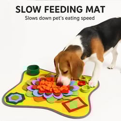 interactive pet snuffle mat for healthy slow feeding