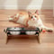 Elevated Industrial Iron And Wood Pet Feeder 4