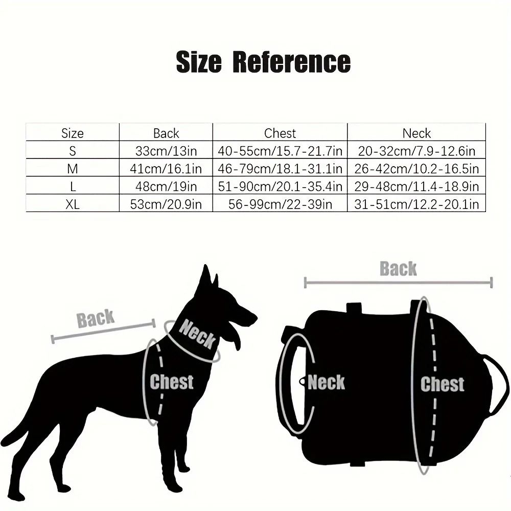 Professional Tactical Adventure Dog Harness With Utility Pouches 3