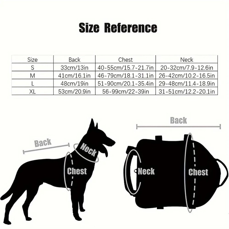 Professional Tactical Adventure Dog Harness With Utility Pouches 3