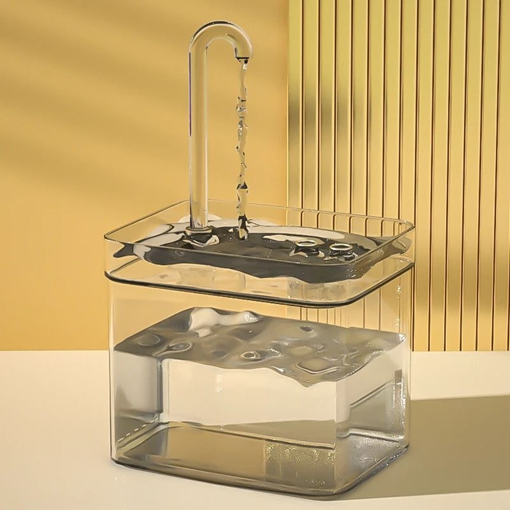 Automatic UltraQuiet Transparent Pet Water Fountain 1