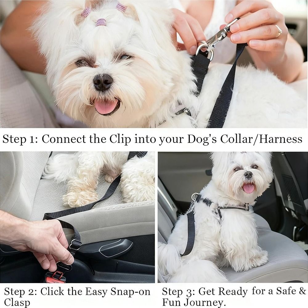 Universal Adjustable Nylon Pet Safety Seat Belt 6