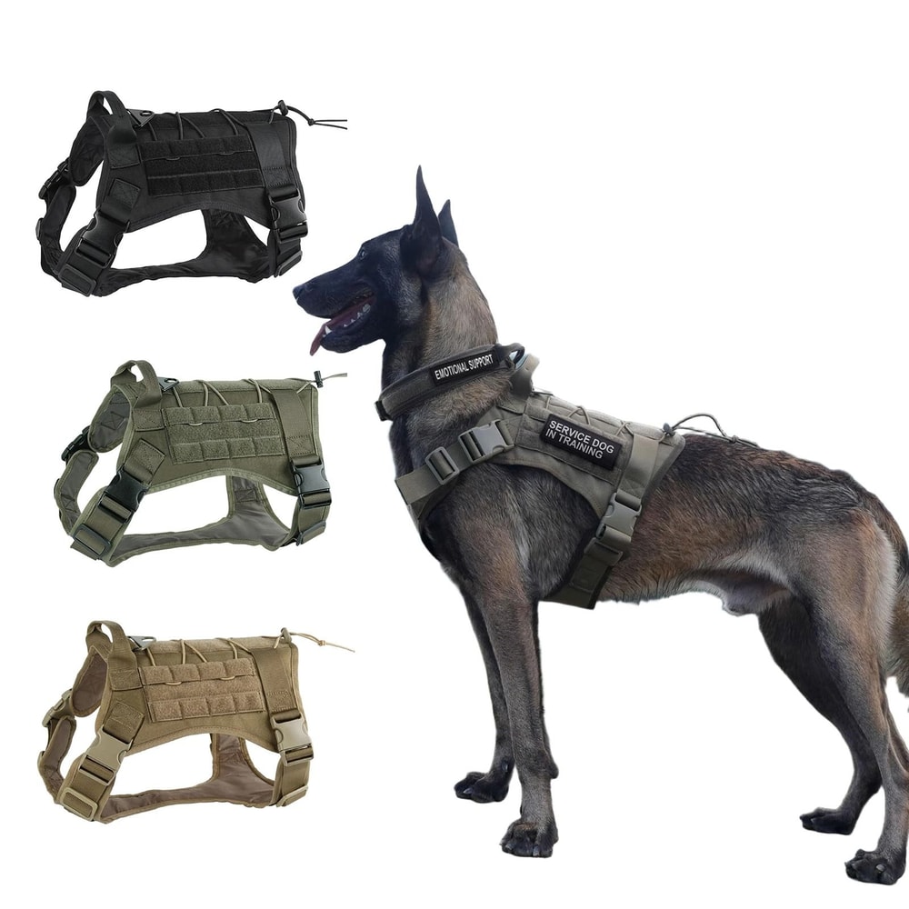 Professional Heavy Duty Tactical Dog Harness With No Pull Design 0