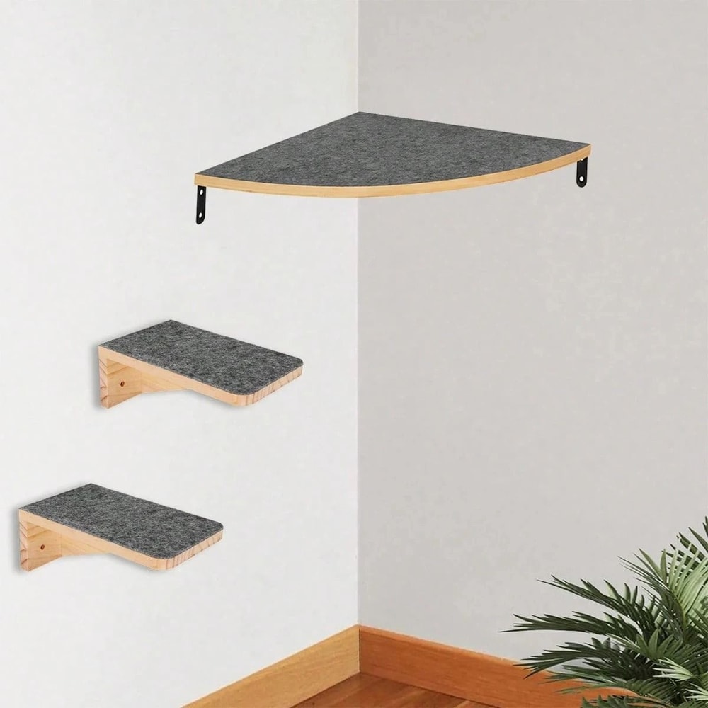Professional Wall Mounted Corner Cat Climbing Shelf And Perch 3