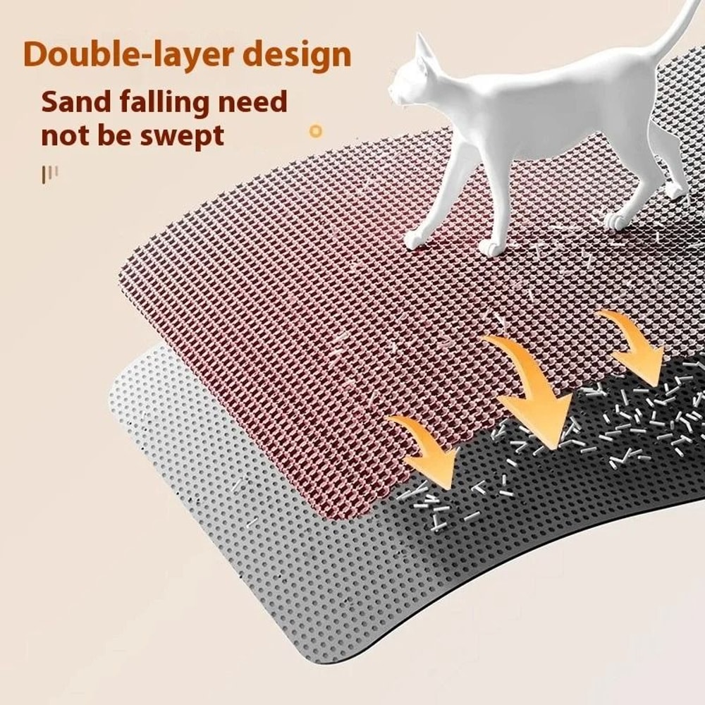 Extra Large DualLayer Waterproof Cat Litter Mat 2