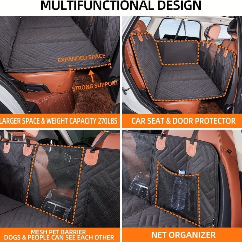 Professional Heavy Duty Waterproof Dog Car Seat Hammock 6
