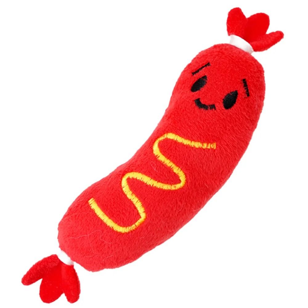 Professional Hot Dog Squeaky Plush Pet Toy 5