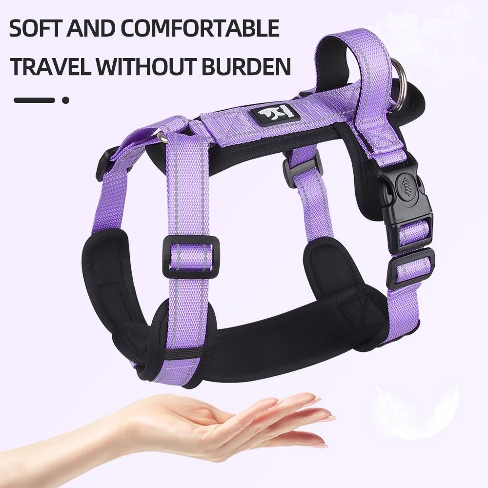 Professional AntiEscape Reflective Dog Harness With Control Handle 0