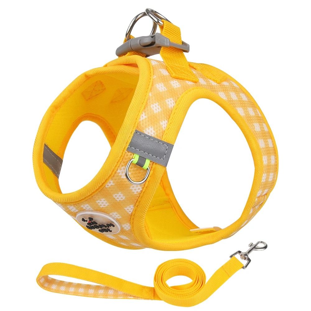 Professional Adjustable Reflective Kitten Chest Strap Leash Set 9