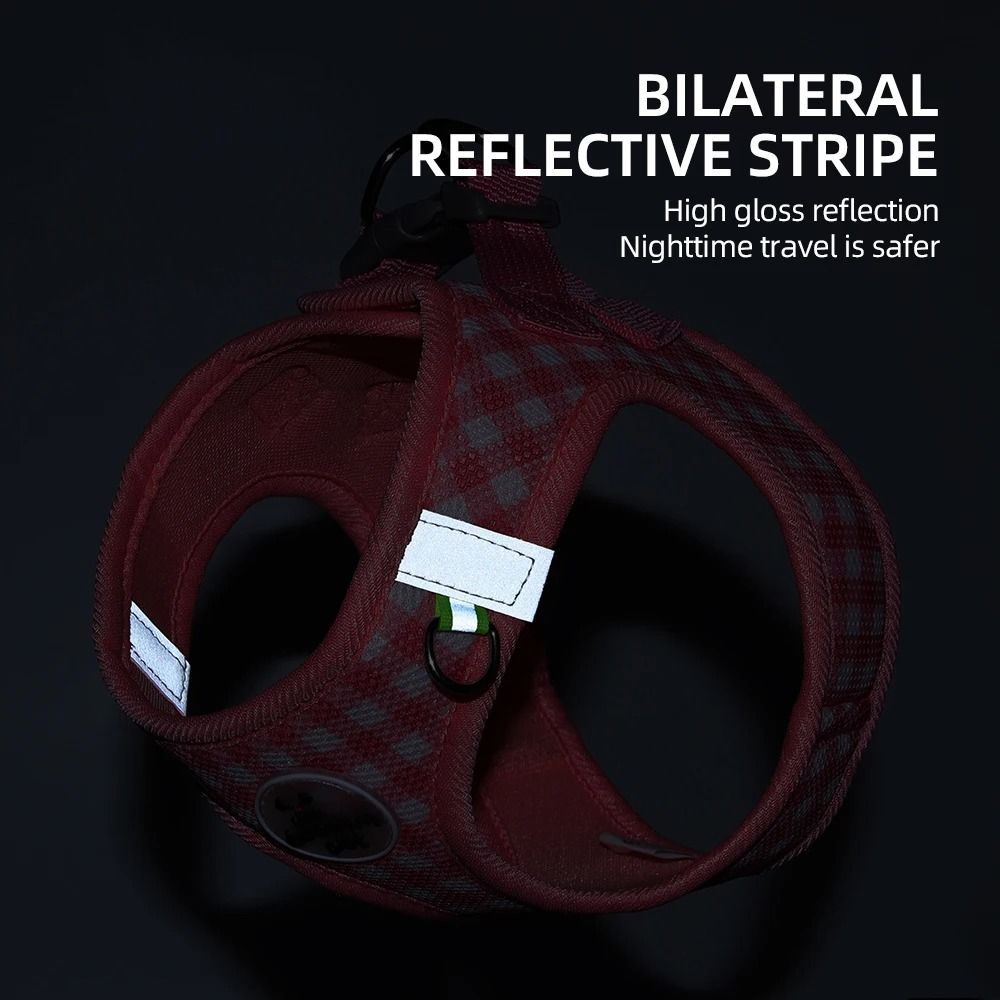 Professional Adjustable Reflective Kitten Chest Strap Leash Set 5