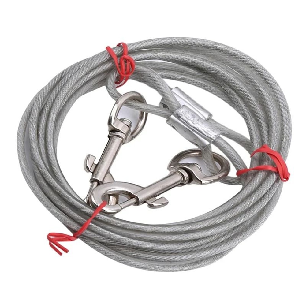 Professional Heavy Duty DoubleEnded Steel Wire TieOut Cable 6