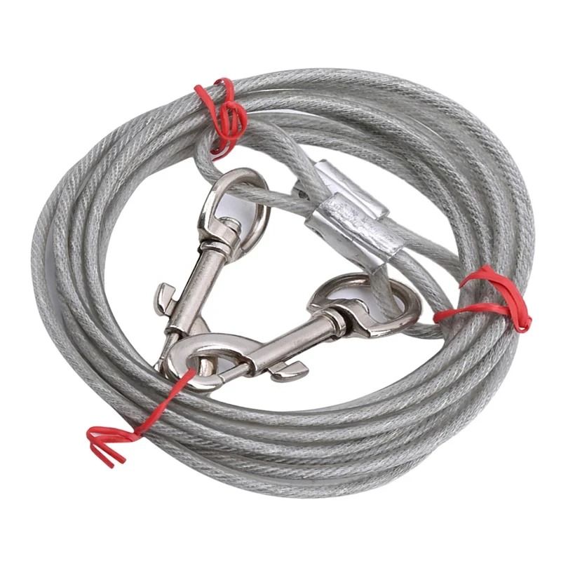 Professional Heavy Duty DoubleEnded Steel Wire TieOut Cable 6