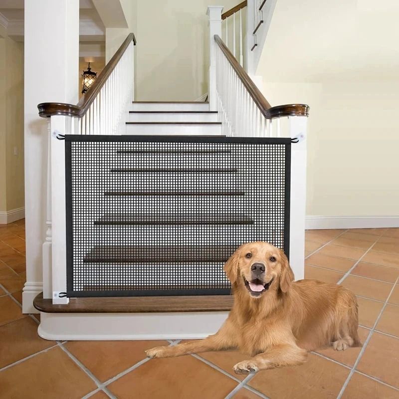 Professional Folding Mesh Pet Safety Gate And Isolated Barrier 0