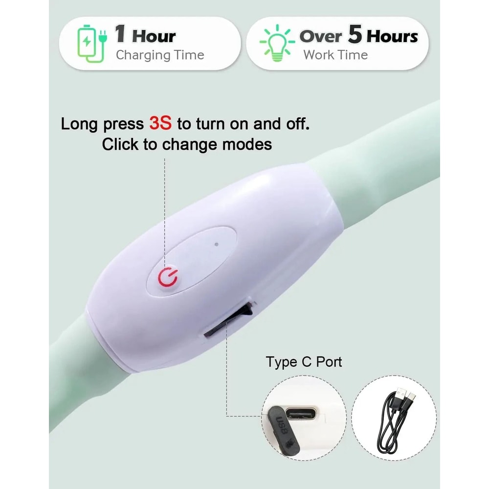 Professional RGB Discolor Glowing Pet Safety Collar 3