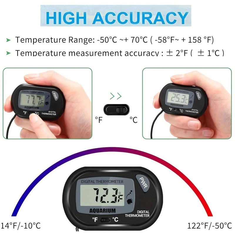 Professional LCD Digital Aquarium And Reptile Thermometer 3