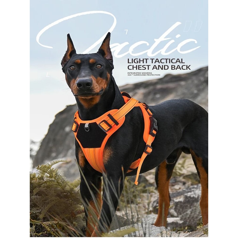 Professional Tactical NoPull Reflective Dog Harness Vest 1