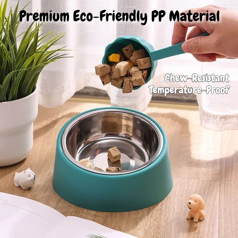Professional Angled Stainless Steel AntiTip Pet Bowl 4