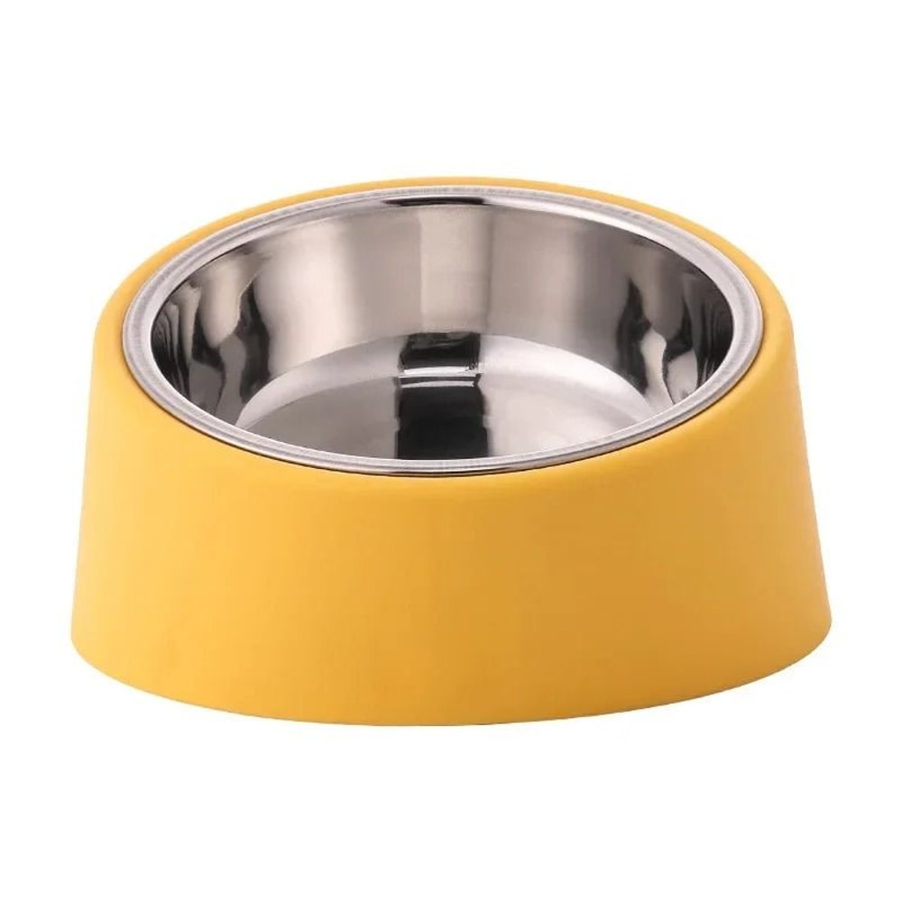 Professional Angled Stainless Steel AntiTip Pet Bowl 6