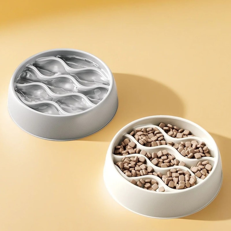 Professional Fashion SlowFeeder Dual Cat Bowl Set 3
