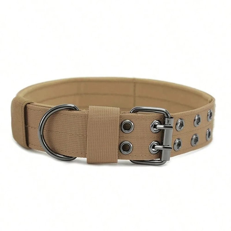 Professional Adjustable Military Dog Collar With Metal Hardware 10