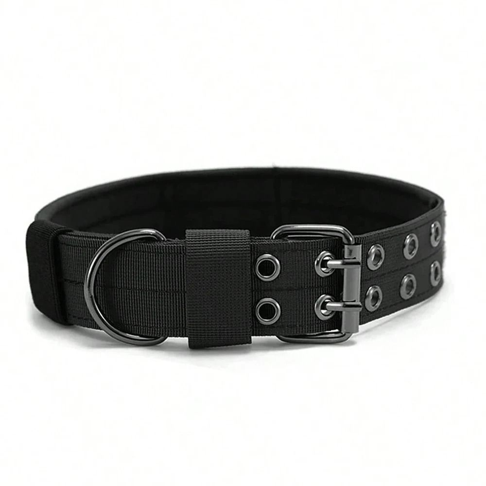 Professional Adjustable Military Dog Collar With Metal Hardware 7