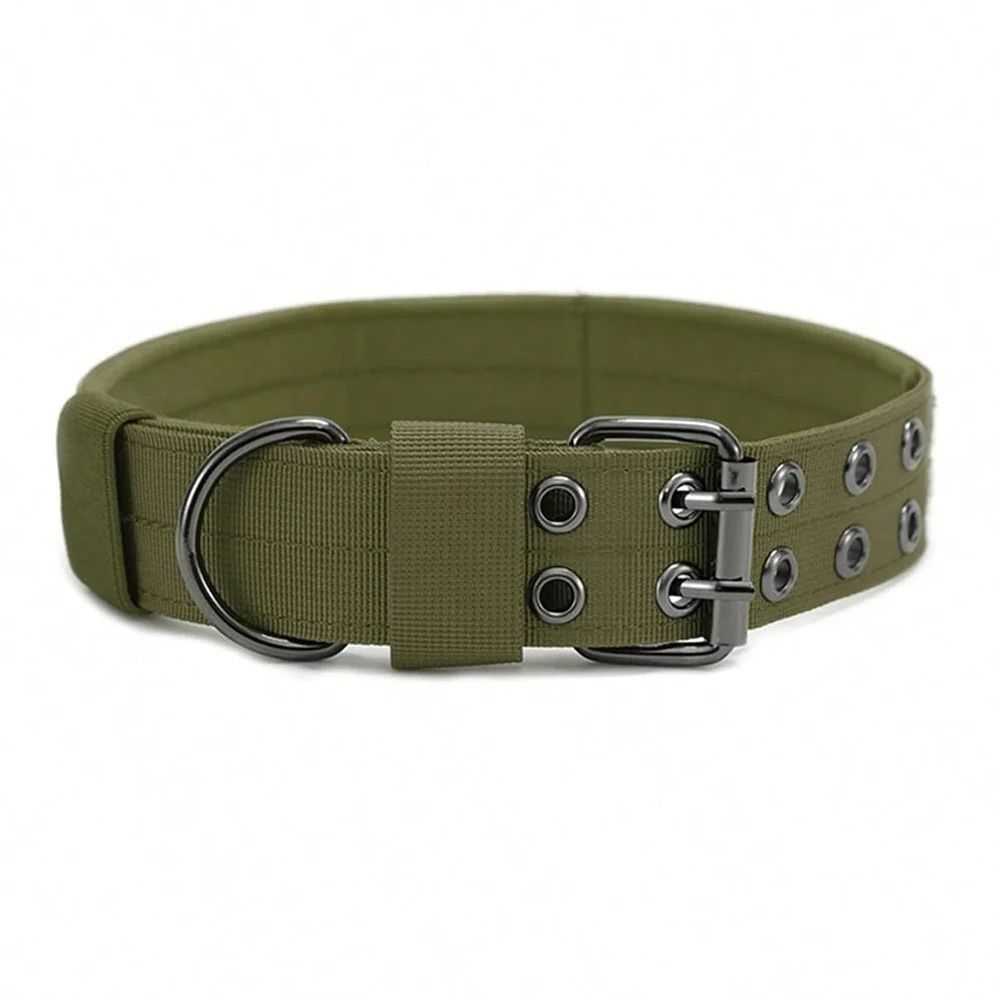Professional Adjustable Military Dog Collar With Metal Hardware 8