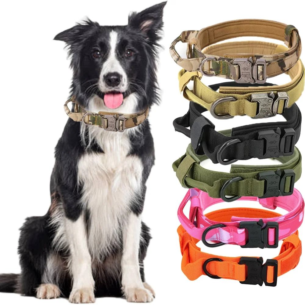 Tactical Military Dog Collar With Integrated Control Handle 0