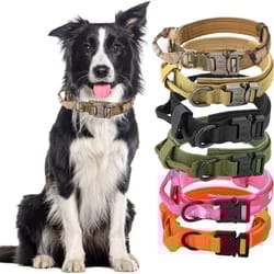 tactical military dog collar with integrated control handle