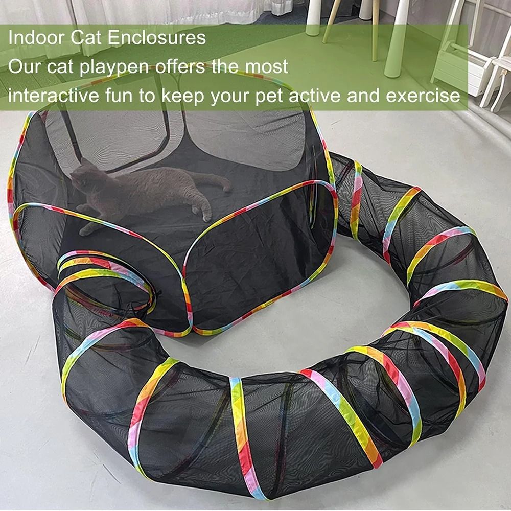 Outdoor Cat Playground And Portable Tunnel Set 3