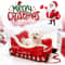 Christmas Sleigh Festive Plush Pet Bed 0